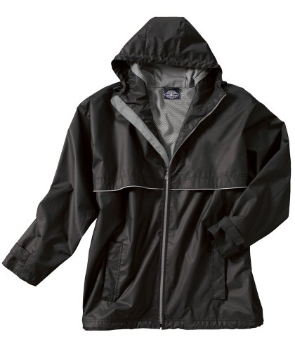 Charles River Apparel The New Englander Waterproof Rain Jacket from Black/Grey Adult 4X-Large