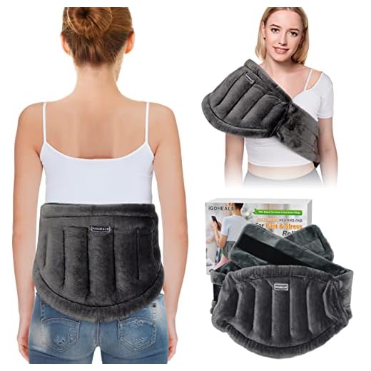 IGOHEALS Microwave Heating Pads for Back Pain Relief, Moist Heated Pack Wrap Soft Reusable and Cordless Microwavable Hot Cold Therapy to Menstrual or Cramps for Waist, Stomach, Shoulder & Neck