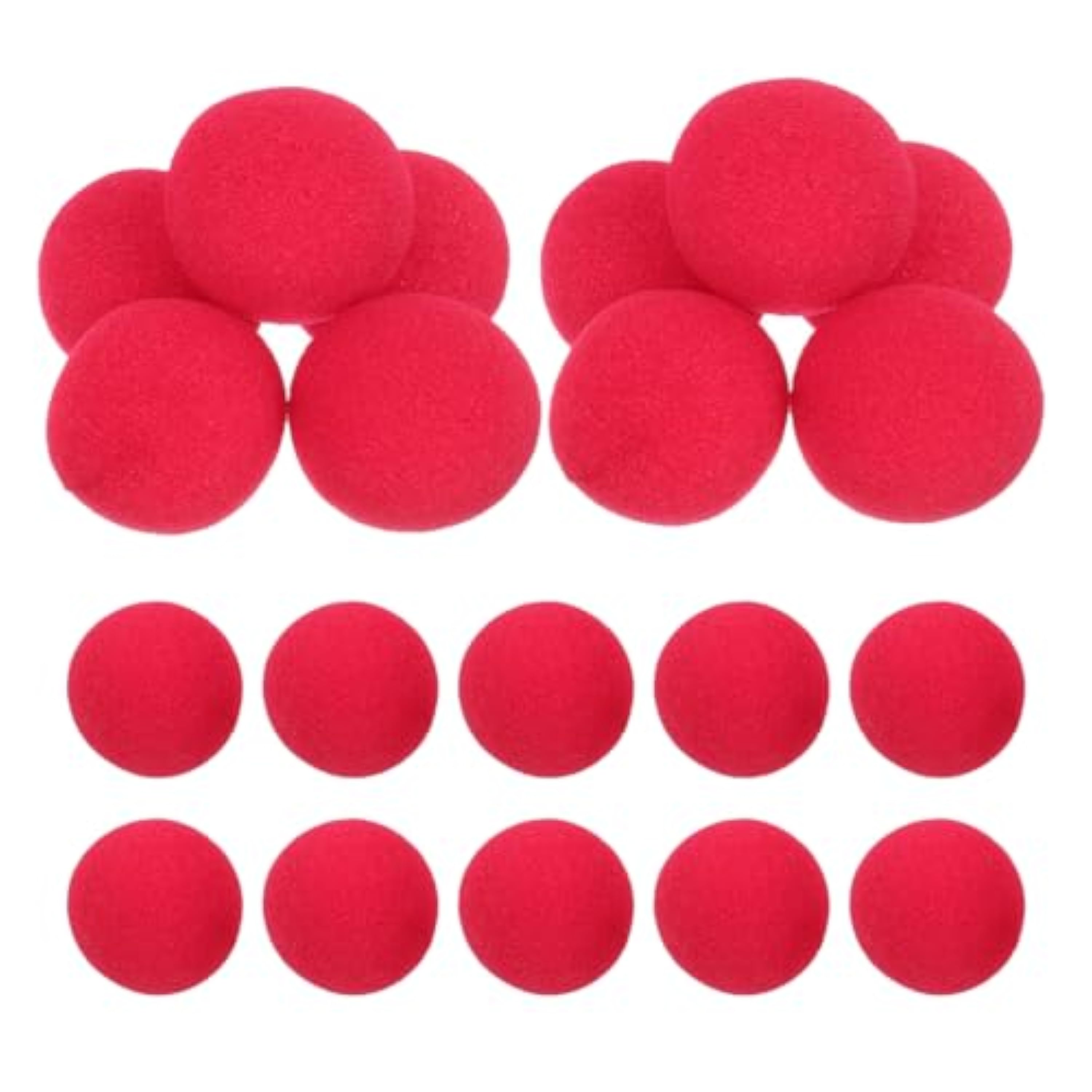 QEDBOJE 20 piezas bolas de espuma mágicas, pequeñas bolas de espuma suave, trucos de magia, bolas de esponja rojas, pequeñas bolas de esponja (4.5cm) (rojo)