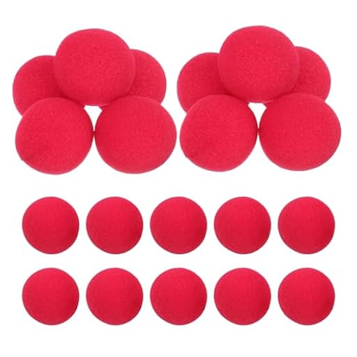 QEDBOJE 20 piezas bolas de espuma mágicas, pequeñas bolas de espuma suave, trucos de magia, bolas de esponja rojas, pequeñas bolas de esponja (4.5cm) (rojo) | Ya disponible en tu tienda friki favorita! En mundofriki.es!