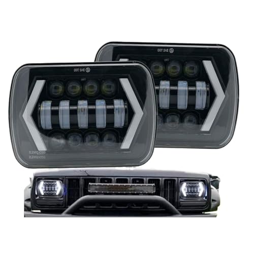 Phares 7x6 LED feux de route Hi-Lo DRL pour vos sorties nocturnes en Jeep XJ