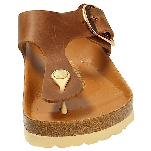 Miniatura 9 de Birkenstock 1018745 Gizeh Big Buckle Cognac, Oiled Leather Mujer Cognac Eu 38