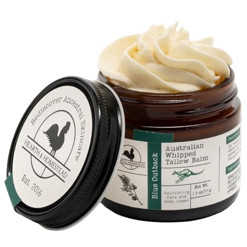 Hearth & Homestead Whipped Beef Tallow for Skin & Face, 100% Aust...