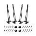 Price comparison product image MSOBAIW 16 inch Hairpin Metal Coffee Table Legs Set of 4, DIY Furniture Pin Legs for Side Table, Nightstand, Chair ect, 3/8" Thick Heavy Duty Mid-Century Modern (16", Black)