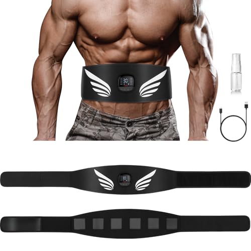 Ceinture Abdominale Electrostimulation, Profey EMS Electrostimulateur Musculaire avec 10 Mode 30 IntensitéS Et Affichage Des Calories BrûLéEs, ceinture...