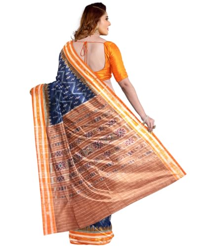 Image of Nuapatna Cotton Saree of Odisha Ikkat Orissa Traditional Handloom Sari | Bomkai | Pata | Nuapatana | sambalpuri saree | khandua patta sare | without Blouse S12