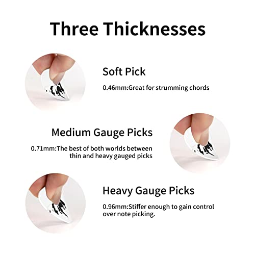 Lot de 12 médiators en forme de vache noir et blanc, 0,46 mm/0,71 mm/0,96 mm d’épaisseur pour guitares électriques… - Les Beatles, Paul McCartney, John Lennon, RIngo Starr, George Harrison Lot de 12 médiators en forme de vache noir et blanc, 0,46 mm/0,71 mm/0,96 mm d'épaisseur pour guitares électriques… – Image 6