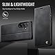 KZB Handyhülle für Samsung Galaxy A56 5G Hülle Premium Leder mit RFID Schutzhülle Klapphülle Magnet Kartenfach Standfunktion Klappbar Flip Case Tasche für Galaxy A56 5G - Schwarz