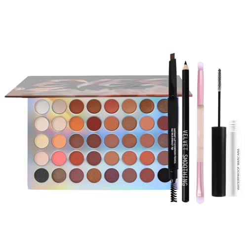 Set de Maquillaje de Ojos Profesional con Paleta de Sombras de 40 Colores, Delineador, Máscara de Pestañas, Lápiz de Cejas y Brochas, Kit Cosmético Completo para Mujeres y Niñas, Ideal para Regalo Set de Maquillaje de Ojos Profesional con Paleta de Sombras de 40 Colores, Delineador, Máscara de Pestañas, Lápiz de Cejas y Brochas, Kit Cosmético Completo para Mujeres y Niñas, Ideal para Regalo