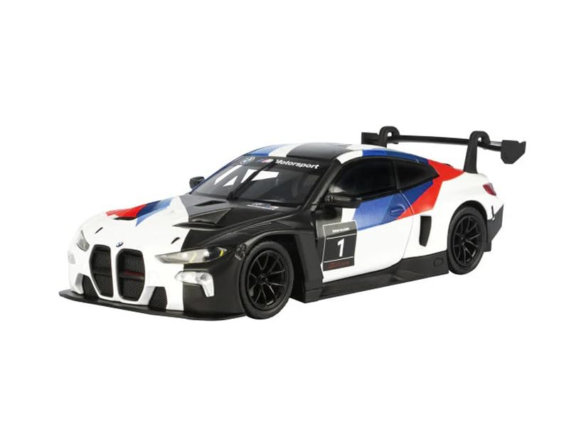 Modelo a escala 1:24 Motormax M4 GT3 blanco y negro miniatura 1