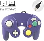 Reiso GC Style 1 Pack classique USB Contrôleur filaire Gamepad pour Windows PC MAC(Pourpre)