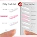 Makartt Poly Nail Gel Kit - 6 Neutral Colors for Extension Nails, Long Lasting Poly Nail Gel Set, Natural-looking, Strong Builder Enhancement for Salon Manicure DIY at Home 15ML Clear White Nude Pink