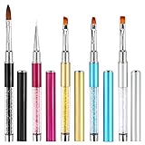 ♥ Leicht zu reinigen – Nachdem Sie die Pinsel zum Auftragen von Glitter, Gel verwenden, können Sie Alkohol oder Aceton verwenden, um die Borsten fabelhaft mit wenig Aufwand zu reinigen.