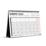calendario sobremesa 2019 real madrid CALENDARIO DE MESA 12 MESES (Enero 2023 - Diciembre 2023) con ESPIRAL doble y base de cartón.