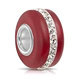 Gesamtmaße Bead (B x H): 7 x 13mm | Lochdurchmesser: 4,5mm | Farbe: Dunkelrot | Gewicht: 1,3g