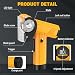 Cordless Electric Scissors with LED Display, 2000mAh Rechargeable Cardboard Box Cutter with Safety Lock 2 Blades LED Light, 4-Speed Adjustable Rotary Cutter for Cardboard Fabric Leather Carpet