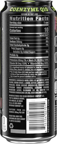 Reign Total Body Fuel, Watermelon Sour Gummy, Fitness & Performance Drink, 16 Fl Oz (Pack of 12)