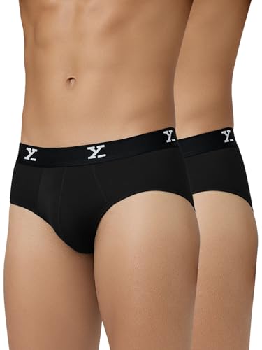 Image of XYXX Men's Ace Micromodal Regular Fit Solid Antimicrobial Briefs with No Marks Waistband (Pack of 2)