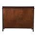 Camino Mission Sideboard & Curio - Red Washed Expresso Finish w/ Faux Slate - Spacious Design