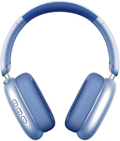 Wentronic Y01 Wireless Noise Canceling Headphones Bluetooth 5.3 Over Ear Headphones with Microphone, Hi-Res Audio, 48H Playtime, Foldable Comfortable Earpads,Compatible with iOS,Android,PC, Blue