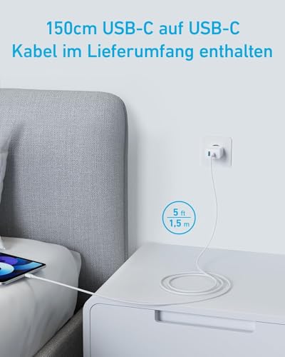 Anker 20W USB C Ladegerät, Netzteil USB C, PD Schnellladegerät Doppelpack – Ansicht 3