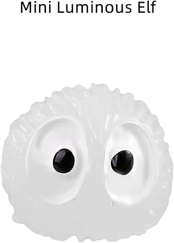 Miniatura 4 de LONCESS Mini accesorios luminosos de jardín de hadas de elfos, figuras de briquetas negras para decoración de jardín de hadas, decoración de