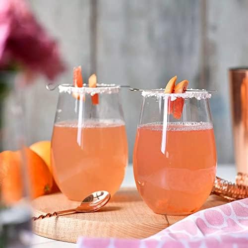 Krosno Stemless Red Wine Glasses | Set of 6 | 580 ML | Harmony Collection | Also can be Used as a Water Juice Glass | Perfect for Home, Restaurants and Parties | Dishwasher Safe