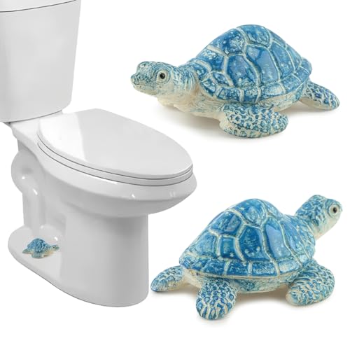 2Pcs Turtle Toilet Bolt Covers Decorative Sea Turtle Ceramic Bolt Screw Covers Bathroom Bowl Bol-t Decor Toilet Knob Covers Easy Installation Bathroom Replacement Parts