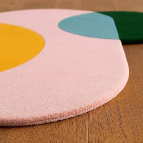 Image of Hand Made Tufted Carpet Premium Wool Abstract Irregular Design Non Slip Area Rug for Living Room Weight- |44 Pound|Size-8x10 Feet (96x120 Inch)