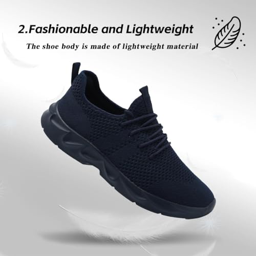 Image of DLWKIPV Mens Running Shoes Sneakers Tennis Non Slip Walking Gym Workout Athletic Slip On Casual Lightweight Breathable Mesh Fashion