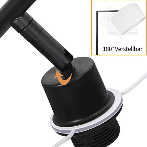 Lámpara de pie moderna con casquillo E27 de 40W máximo e interruptor de pie 3