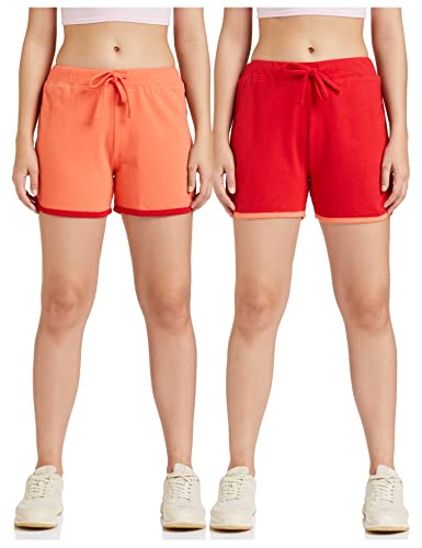 Image of Amazon Brand - Symbol Women's Knit Shorts (Pack of 2) (SB-SS21SH-706 Multi 3 XS)