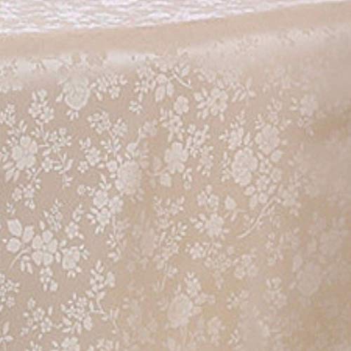 Nappe rectangle jacquard blanc motif fleuri 130x170cm - 3