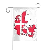 Deense Vlag Kaart Print Kleine Kerst Tuin Vlaggen Dubbelzijdig Xmas Gazon Decoratie Voor Buiten Tuin