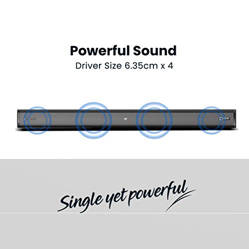 Image of ZEBRONICS ZEB-JUKE BAR 3800 PRO DOLBY Wireless Bluetooth Single Soundbar With Supporting Wall Mount, USB, AUX, Optical IN, HDMI ARC & Remote Control. (60 Watt, 2.0 Channel)