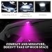 Gasedin 4 PCS LED Lights Interior Wireless, 7 Colors Sticky Car Night Reading USB Wireless LED Lamp, Mini Rechargeable Vehicle Ambient LED Light with 6 Bright Beads, Car Accessories