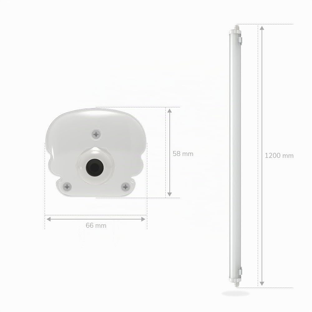 HOFTRONIC - 4x Plafoniera LED Impermeabile per soffitto IP65 120 cm - 36 W 4320 Lumen - 4000 K luce Bianca Neutra - Collegabili - IK07 - Lampada per Garage Cucina Officina Ufficio Bagno Magazzino