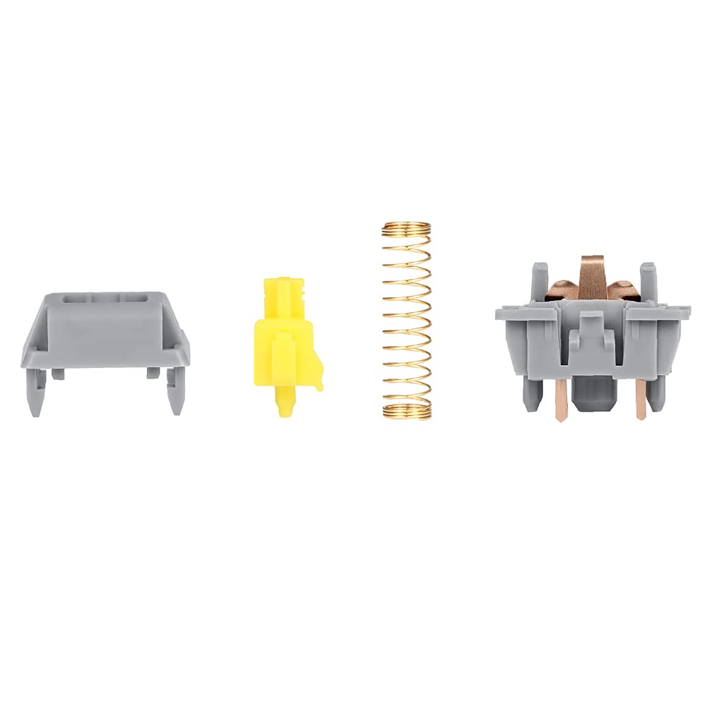 DUROCK Sunflower T1 Tactile Switches, Pom T1 67g Tactile Keyboard Switch, 5 Pins Pre-Lubed Mechanical Keyboard Switches (DUROCK Sunflowers, 110pcs)