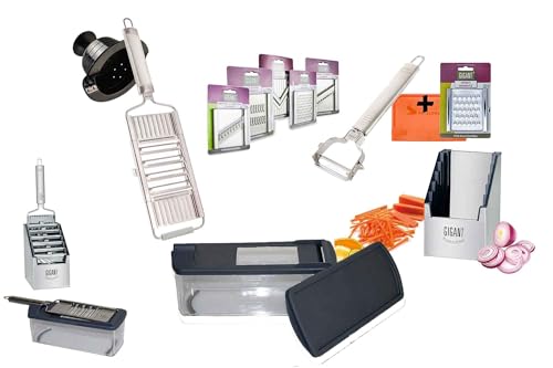 Gigant Hobel Mega Set mit Box Auffangbehälter 6 zusätzliche Einsätze und Schäler