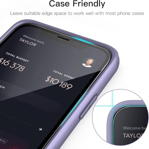 Image of IQShield Screen Protector Tempered Glass Guard for iPhone 11 Pro Max and iPhone Xs Max - 9H Hardness, HD Clear, Case Friendly [1 Pack]