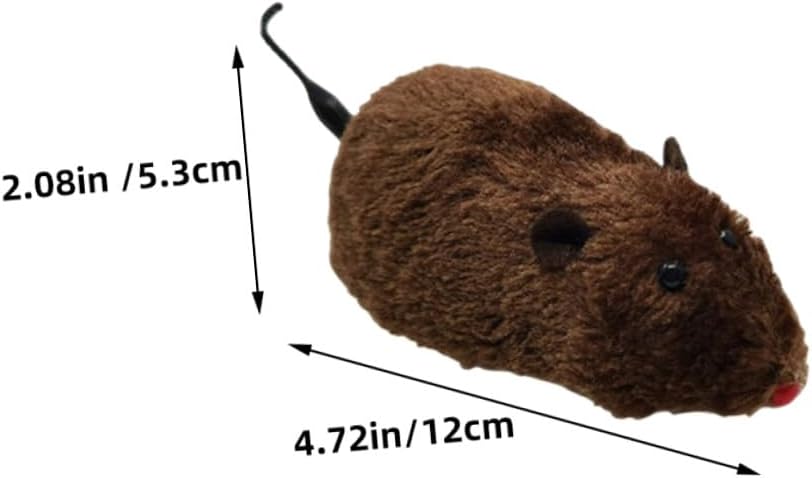 8pcs Plush Wind-up Mouse Cat, Interactive Stuffed Mice for Indoor Cats, Soft Animal for Pet Play and Exercise Style