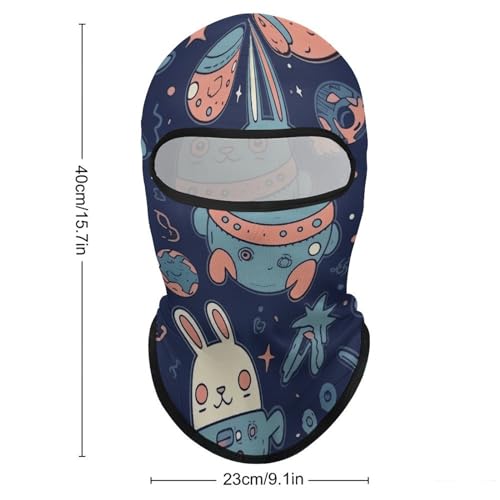 Balaclava para hombre y mujer, máscara para esquí en azul y durazno, cubreboca completo para ciclismo y motociclismo miniatura 2