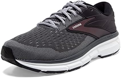 Brooks Men's Dyad 11 Running Shoe - Blackened Pearl/Alloy/Red - 11 Wide