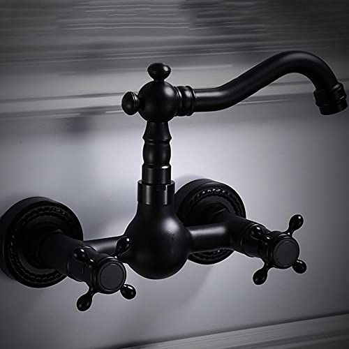 Robinet d'évier de salle de bain noir mat pour rénovation rétro chic
