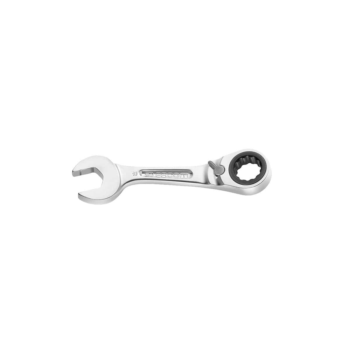 FacomMetric Short Ratchet Combination Wrench, Silver, 8 mm