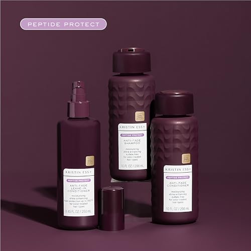 Image of Kristin Ess+ Anti-Fade Moisturizing Conditioner with UV Color Shield & Peptide Technology for Prolonged Color Vibrancy - Sulfate Free, Paraben Free, Vegan, 10 fl oz (Pack of 12)