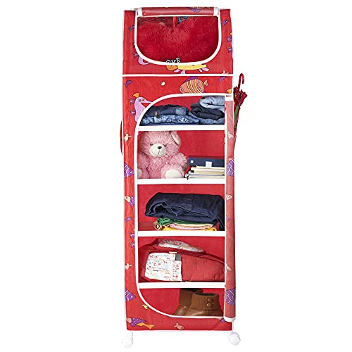 Image of Little One's | 6 Plastic Shelves Baby Wardrobe /Toy Organizer, ISI Certifed | Aquatic Red | TB6 /FR
