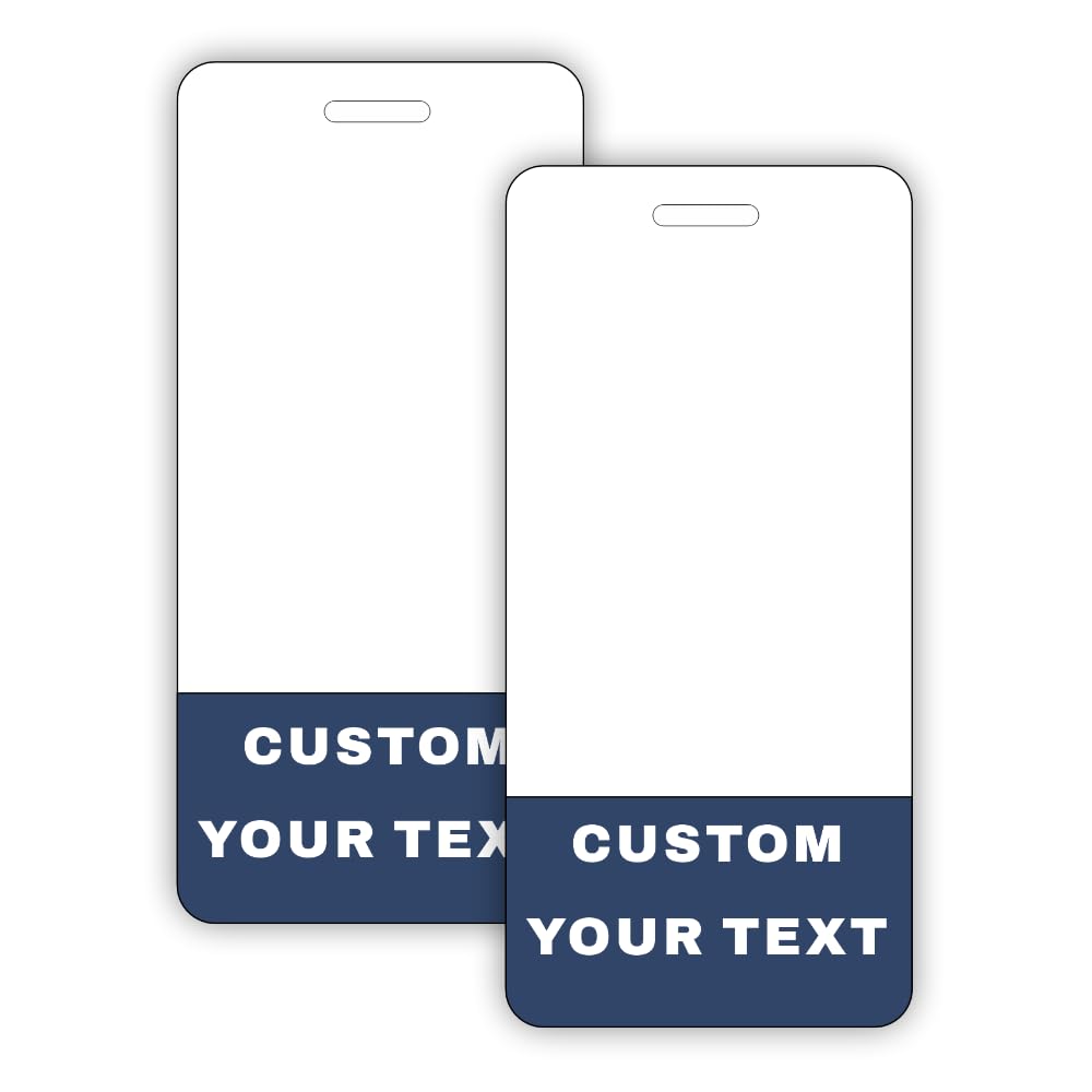 Custom Badge Buddy 4.5x2.1in - Vertical - PVC Material Durable and Anti-Scratch Waterproof - Great for Medical Nurse, Doctor, Student, Staff -