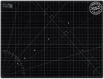Elan Cutting Mat A0 Black and Grey, 5-Ply Craft Mat, Self-Healing Cutting Board Craft, Art Mat, Self Healing Cutting Mat 120 x 90, Dressmaking Accessories for Sewing, Quilting, and Crafting