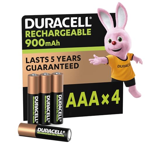 Duracell AAA Rechargeable Batteries 900mAh Pack of 4